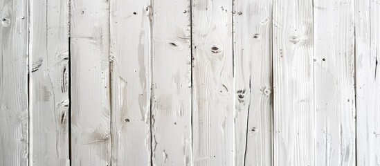 Fototapete - White lacquered boards with visible grain serve as a textured whiteboard background with copy space image from a bird s eye view