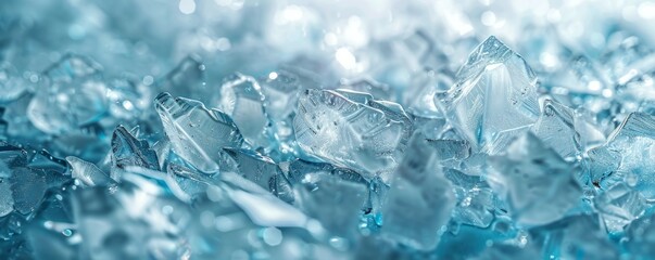 Wall Mural - Transparent Ice Crystal Texture Background, 4K hyperrealistic photo