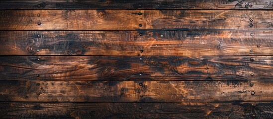 Poster - vertical brown wooden table texture with copy space image for design background