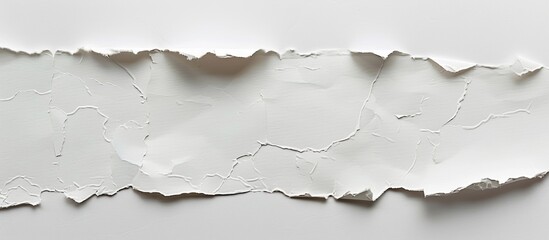 Canvas Print - Ripped paper strip on white background with copy space image