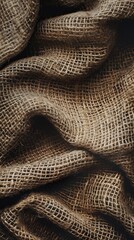 Wall Mural - Rough Burlap Sack Texture Background, 4K hyperrealistic photo