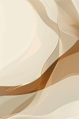 Poster - An abstract painting of some rounded lines and shapes