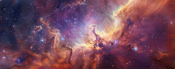 Wall Mural - Nebula forming new stars, 4K hyperrealistic photo