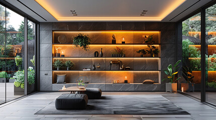 Wall Mural - Visualize a sleek and modern cabinet 