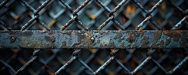 Wall Mural - Metal Grate Texture Background, 4K hyperrealistic photo