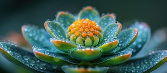 Sticker - Water Droplets on a Succulent