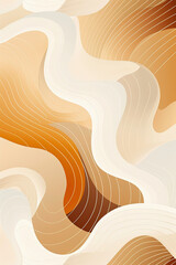 Poster - An abstract painting of some rounded lines and shapes