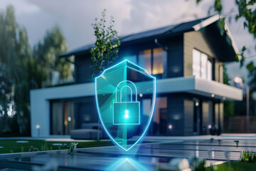 Poster - Home defense: Holographic shield and lock concept