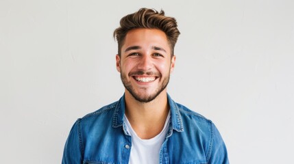 Wall Mural - The smiling man in denim