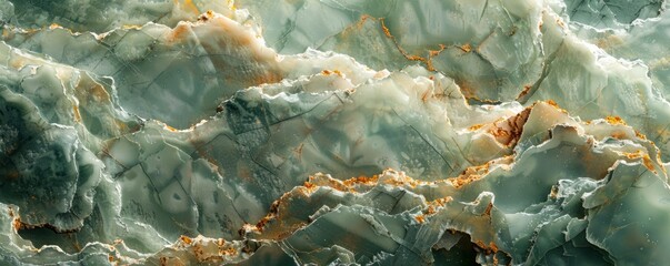 Canvas Print - Polished jade texture with natural patterns, 4K hyperrealistic photo