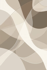 Poster - An abstract painting of some rounded lines and shapes