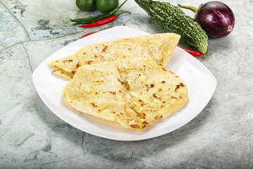 Wall Mural - Indian tandori bread - naan with cheese