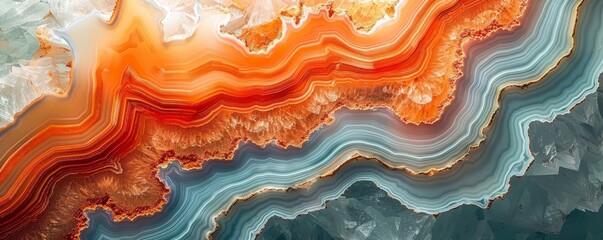 Sticker - Sliced Agate Stone Texture Background, 4K hyperrealistic photo