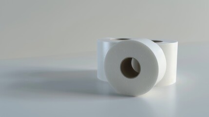 Wall Mural - A roll of toilet paper sitting on a table, ready for use