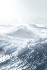 Wall Mural - plain bright water ocean wave background generative ai