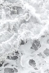 Wall Mural - Plain bright water ocean wave background Generative Ai