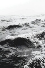 Wall Mural - Plain bright water ocean wave background Generative Ai