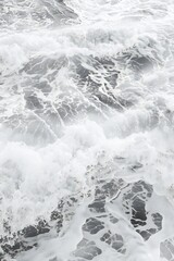 Wall Mural - Plain bright water ocean wave background Generative Ai