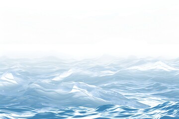 Wall Mural - Plain bright water ocean wave background Generative Ai