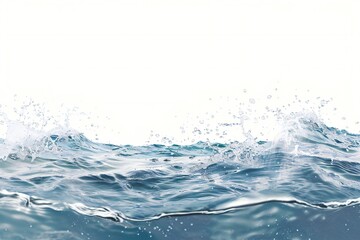 Wall Mural - Plain bright water ocean wave background Generative Ai