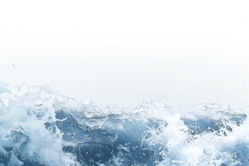Wall Mural - Plain bright water ocean wave background Generative Ai