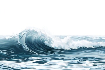 Wall Mural - Plain bright water ocean wave background Generative Ai