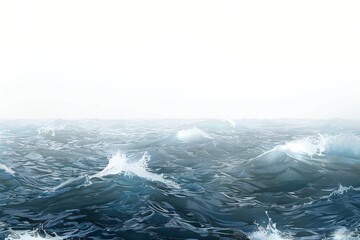 Wall Mural - Plain bright water ocean wave background Generative Ai