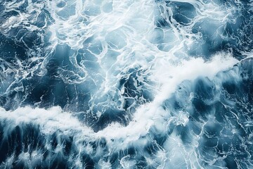 Wall Mural - Plain bright water ocean wave background Generative Ai