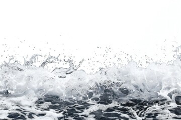 Wall Mural - Plain bright water ocean wave background Generative Ai