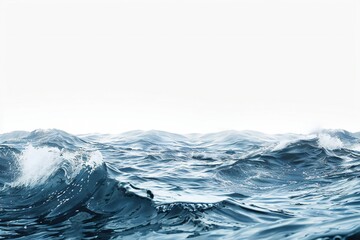Wall Mural - Plain bright water ocean wave background Generative Ai