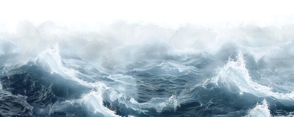 Wall Mural - Plain bright water ocean wave background Generative Ai