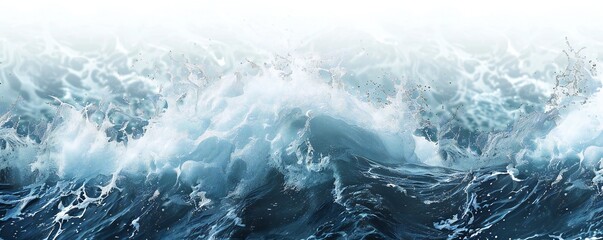 Wall Mural - Plain bright water ocean wave background Generative Ai