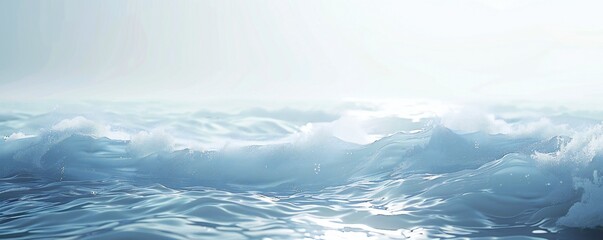 Wall Mural - Plain bright water ocean wave background Generative Ai