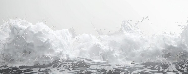 Wall Mural - Plain bright water ocean wave background Generative Ai