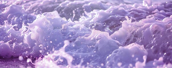Wall Mural - purple sea foam background generative ai