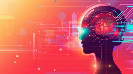 Poster - ai for high-energy physics, data analysis, flat design illustration