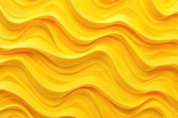 Poster - A photo of a bright yellow background with wavy waves