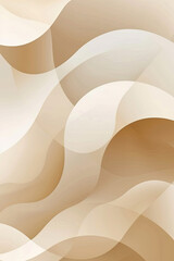 Poster - An abstract painting of some rounded lines and shapes