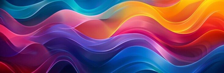 Poster - It can be used as a texture, background, or wallpaper because of its colorful abstract wave background which includes hues of peru, firebrick, and a light shade of sea green.