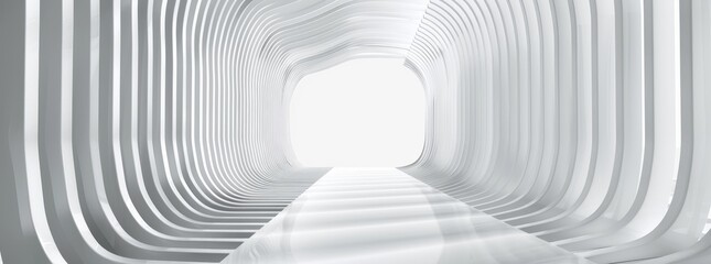 Poster - A minimalist architecture design with white industrial wallpaper on a background of abstract technology