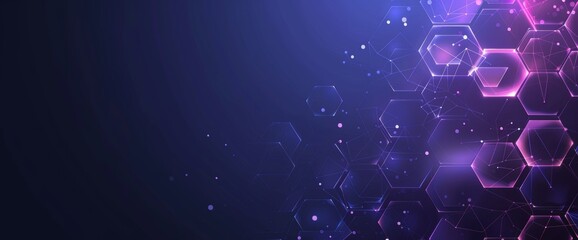 Poster - This hexagon pattern has a geometric abstract background with simple hexagonal elements. It can be used for medical, technology or science designs.