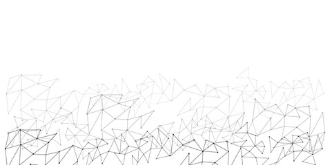 Poster - Abstract plexus background with connecting dots and lines. Connections technologies and sharing data as abstract concept.
