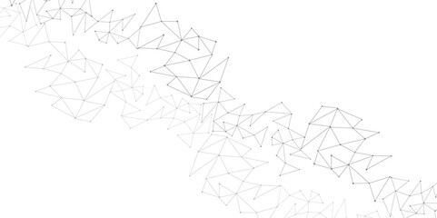Poster - Vector Grey graphic background dots with connections technologies and sharing data as abstract concept.