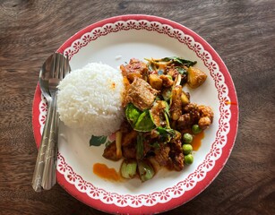 Sticker - Rice and pork basil leaves Thail street food