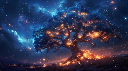 Canvas Print - The Tree of Stars