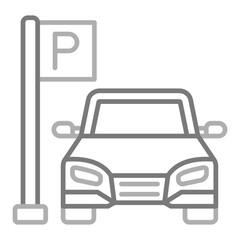 Canvas Print - Parking Icon