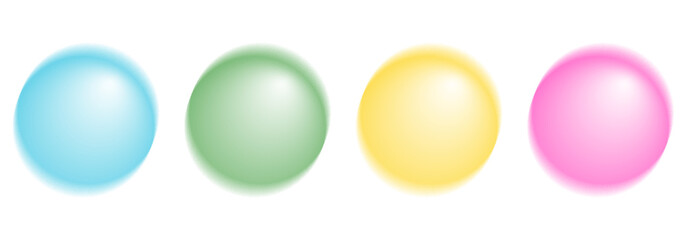 Wall Mural - abstract colorful gradient blurry round shape design elements