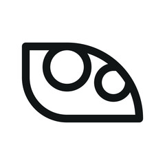 Poster - Car headlamp UI icon, car headlight minimal line vector symbol