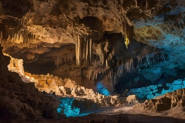 Scene of the inside the cave