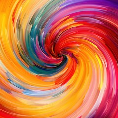 Wall Mural - Illustration of a swirl of colors with colorful background. generative ai